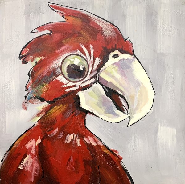 pinturas de loros de ojos grandes sobre lienzo